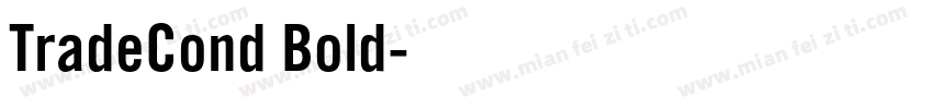 TradeCond Bold字体转换
